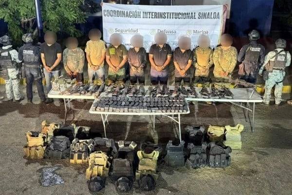 Deja 5 muertos y 9 detenidos enfrentamiento en Culiacán