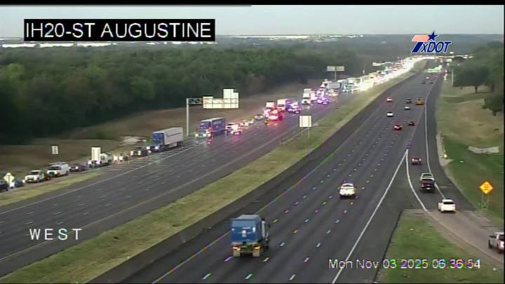 All eastbound lanes of I-20 shut down from police activity in Dallas