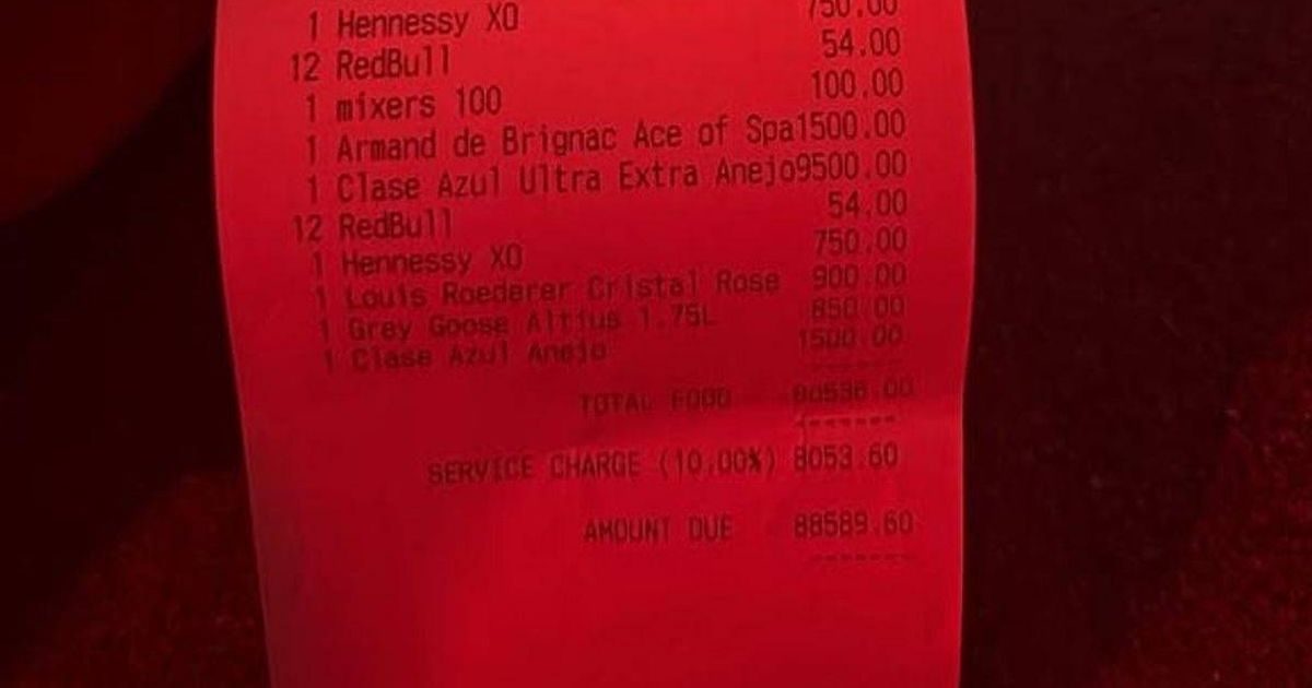 People spend 'sickening' £88k on drinks in one night