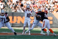 After rough start, Drake Maye plays well enough to scrape by Cincinnati