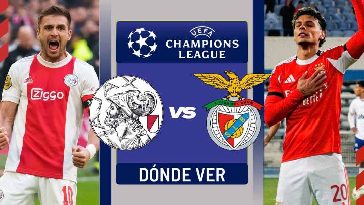 Ajax vs Benfica EN VIVO: dónde ver, CHAMPIONS LEAGUE con Richard Ríos en TV y ONLINE
