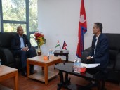 Indian Ambassador meets Nepal Home Minister, discusses March poll