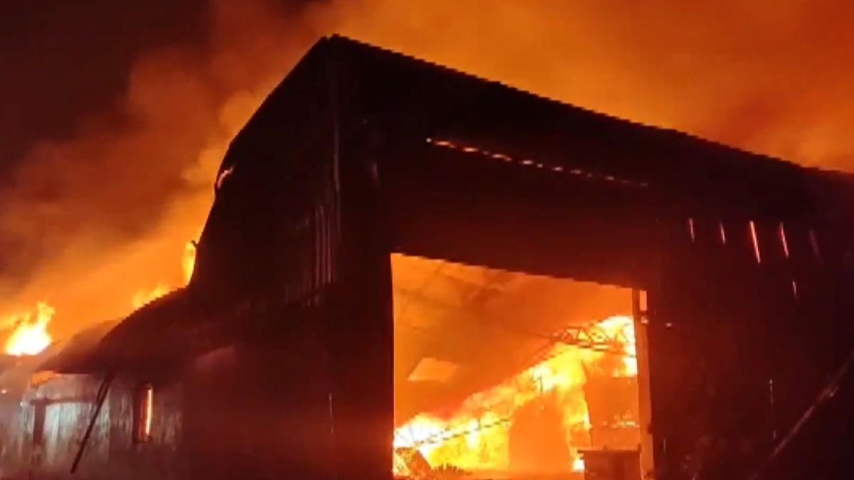 Major fire breaks out at wood warehouse in Surat's industrial area; firefighting underway