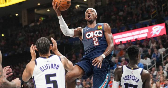 Gilgeous-Alexander scores 33 points, Thunder beat Kings to improve to 15