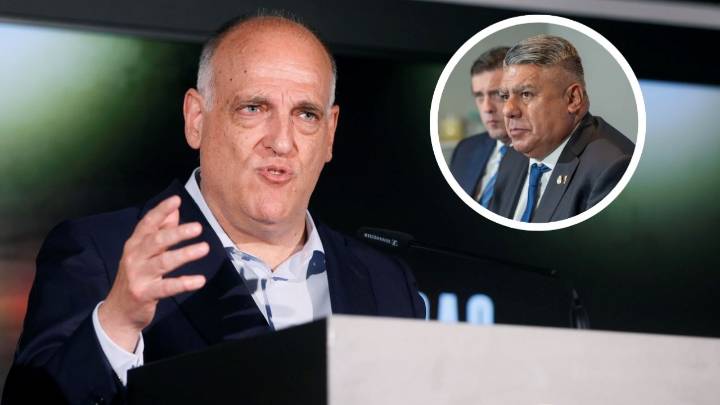 “Siento pena”: la durísima crítica de Javier Tebas contra el Chiqui Tapia por el fútbol argentino