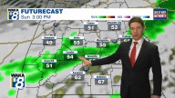 Showers Sunday; Heavier, widespread, soaking rain Monday night