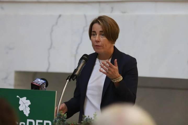Mass. Gov. Healey leads all Republican challengers by double