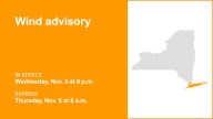 NY weather: Wind advisory in place for part of New York until Thursday morning