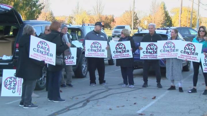 Monclova Township residents protest potential data center development