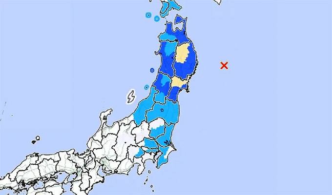 Terremoto de magnitud 6.9 sacudió el noreste de Japón: hasta el momento se han registrado 10 réplicas