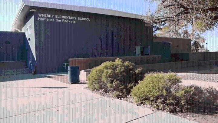 KRQE Cares gifts shoes to Wherry Elementary Students