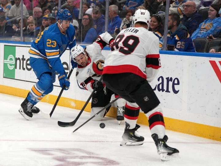 Ottawa Senators lose to St. Louis Blues