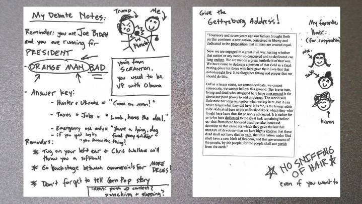 Exclusive: We Have Acquired A Copy Of Joe Biden's Debate Prep Notes