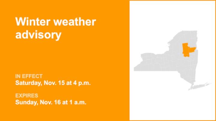 NY weather: Winter weather advisory issued for New York for Saturday and Sunday