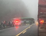 Neblina provoca choque múltiple en Acaxochitlán