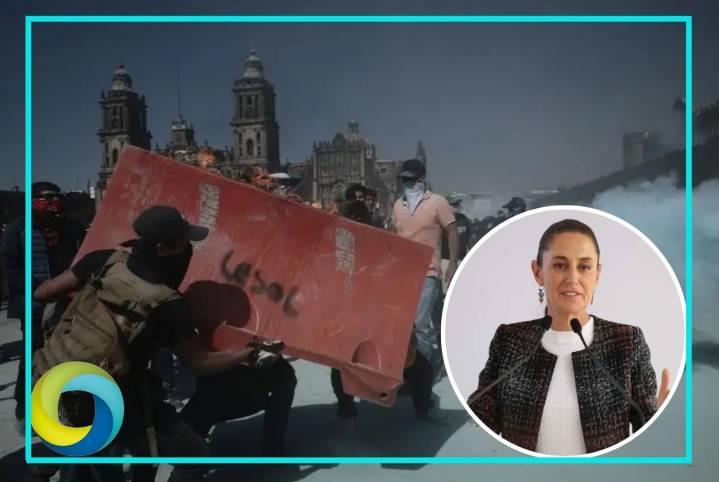 Sheinbaum niega que grupos violentos en la marcha Generación Z sean de Morena