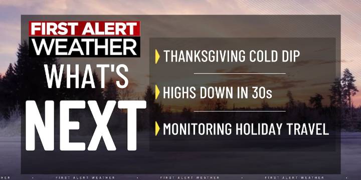 First Alert Forecast: Getting cold by Thanksgiving