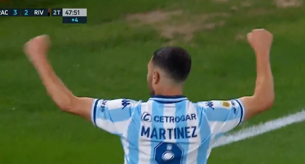 Gol de Martínez hoy, River vs. Racing por octavos de final del Torneo Clausura, Liga Argentina 