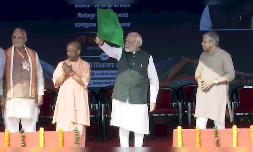 PM Modi flags off 4 new Vande Bharat trains from Banaras railway station