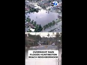 Rain floods Huntington Beach neighborhood