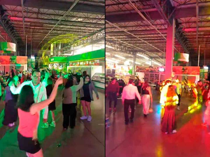 ‘Mejor nadota’, empleados celebran posada en pasillos de tienda de autoservicio