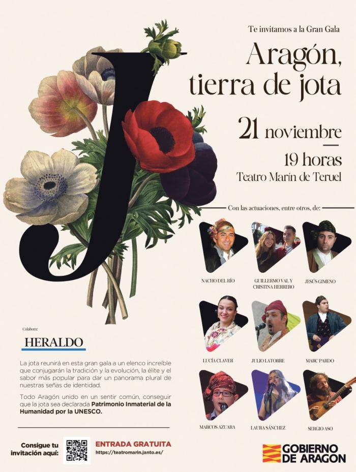 Teruel celebrará este viernes la Gran Gala ‘Aragón, tierra de jota’