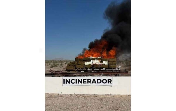 Incineró Fiscalía 884 kilos de narcóticos