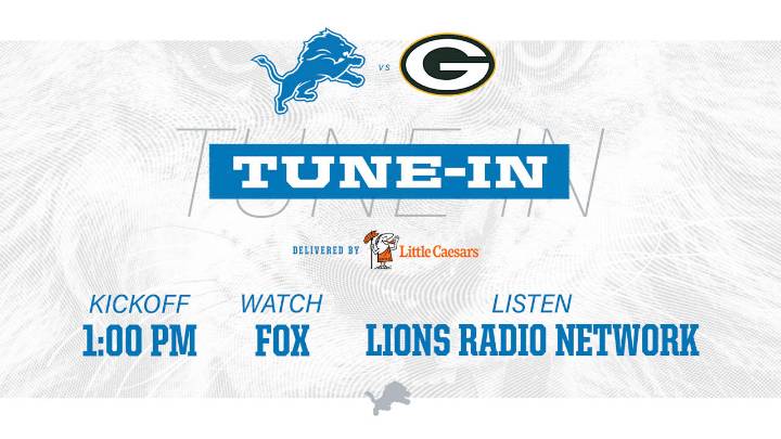 Lions vs. Packers: How to watch, listen and follow