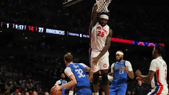 Detroit Pistons dominan a Dallas Mavericks en el juego de la NBA en CdMx