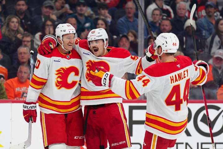 NHL roundup: Flames edge Flyers 2-1 behind Huberdeau’s pair of goals