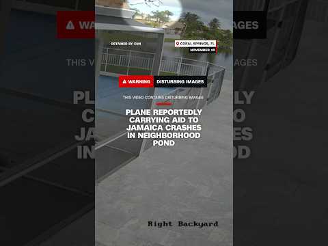 Plane reportedly carrying aid to Jamaica crashes in neighborhood pond