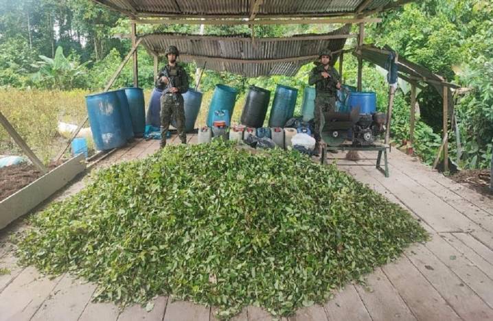 Destruyeron laboratorio cocalero en Olaya Herrera