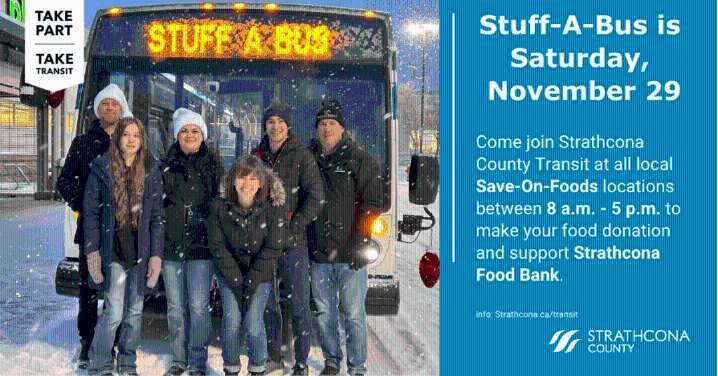 Strathcona County Stuff-A-Bus this weekend