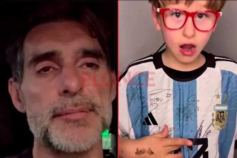 Fabián Ayala apoya a Pedro con el síndrome MED13L a través de una rifa de la camiseta de Argentina