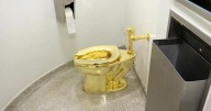 A solid gold toilet is up for auction with a $10 million starting price |