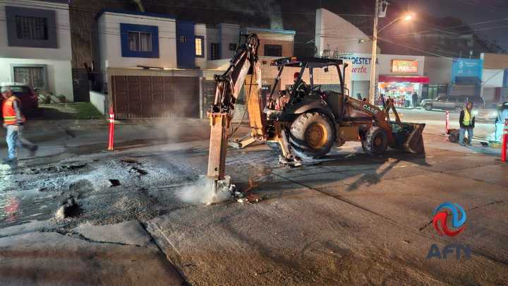 Repara la Cespt baches en calles de la Sánchez Taboada