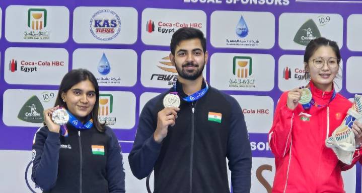 ISSF World C’ships: India Adds Two Silvers Through Aishwary Tomar In Men’s 3P; Esha Singh And Samrat Rana In Mixed Team Air Pistol