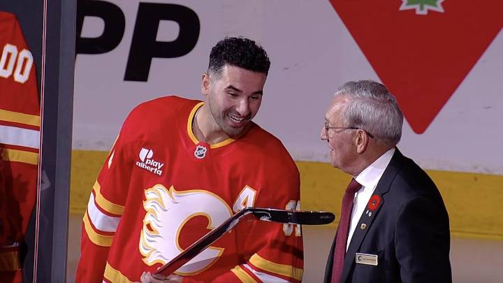 Flames celebrate Kadri’s 1,000th NHL game