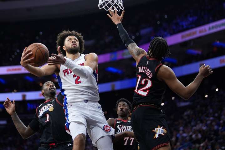 Cade Cunningham finishes off 76ers after carrying Pistons in second half