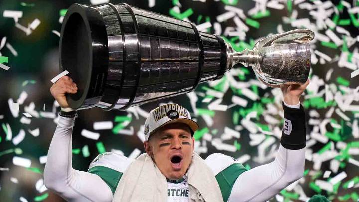Roughriders’ Harris named Grey Cup MVP, Emilus Most Outstanding Canadian