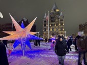 It’s a White Christmas tree lighting in Syracuse: ‘It’s perfect like this’