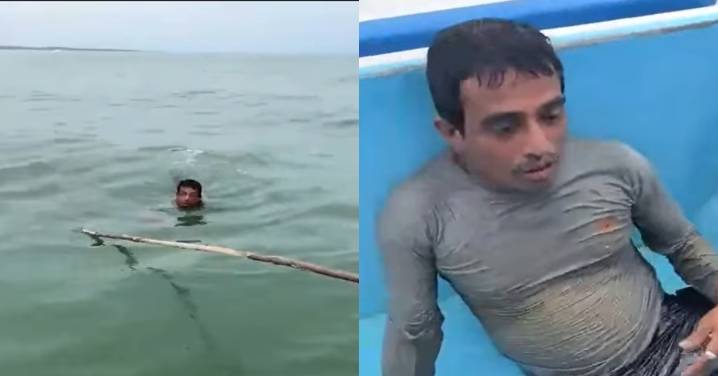 Tumbes: Pescador que cayó a altamar fue rescatado por miembros de la Marina y otros trabajadores