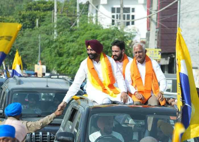 Grand Show of Strength by ‘AAP’ in Tarn Taran : Cabinet Ministers Lead Roadshow in Support of Harmeet Singh Sandhu, Opposition Demoralized