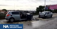 Impactante choque frontal en el puente Avellaneda dejó tres heridos graves