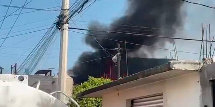 Se registra incendio en San Cristóbal, Ecatepec