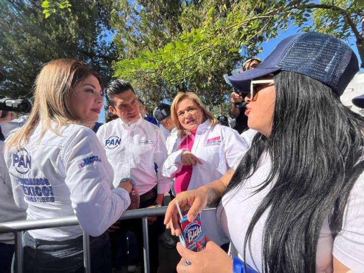 Video: Marchan militantes y simpatizantes en el relanzamiento del PAN junto a Jorge Romero y Maru Campos