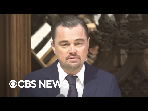 Watch: Leonardo DiCaprio shares his favorite memory of Jane Goodall at her funeral