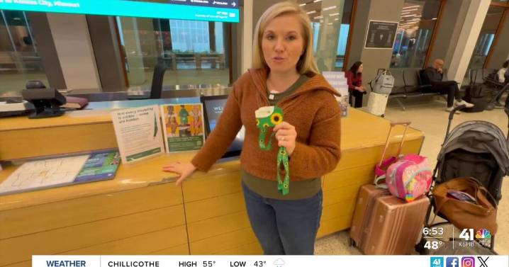 Travelers who need extra help can find sunflower lanyards at KCI