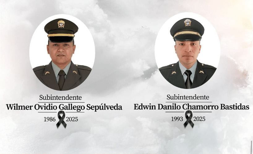 Dos policías fueron asesinados en Betulia, Antioquia