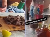 Fiesta en Santiago 1: viralizan registro de reclusos celebranado con whisky, asado y celulares
